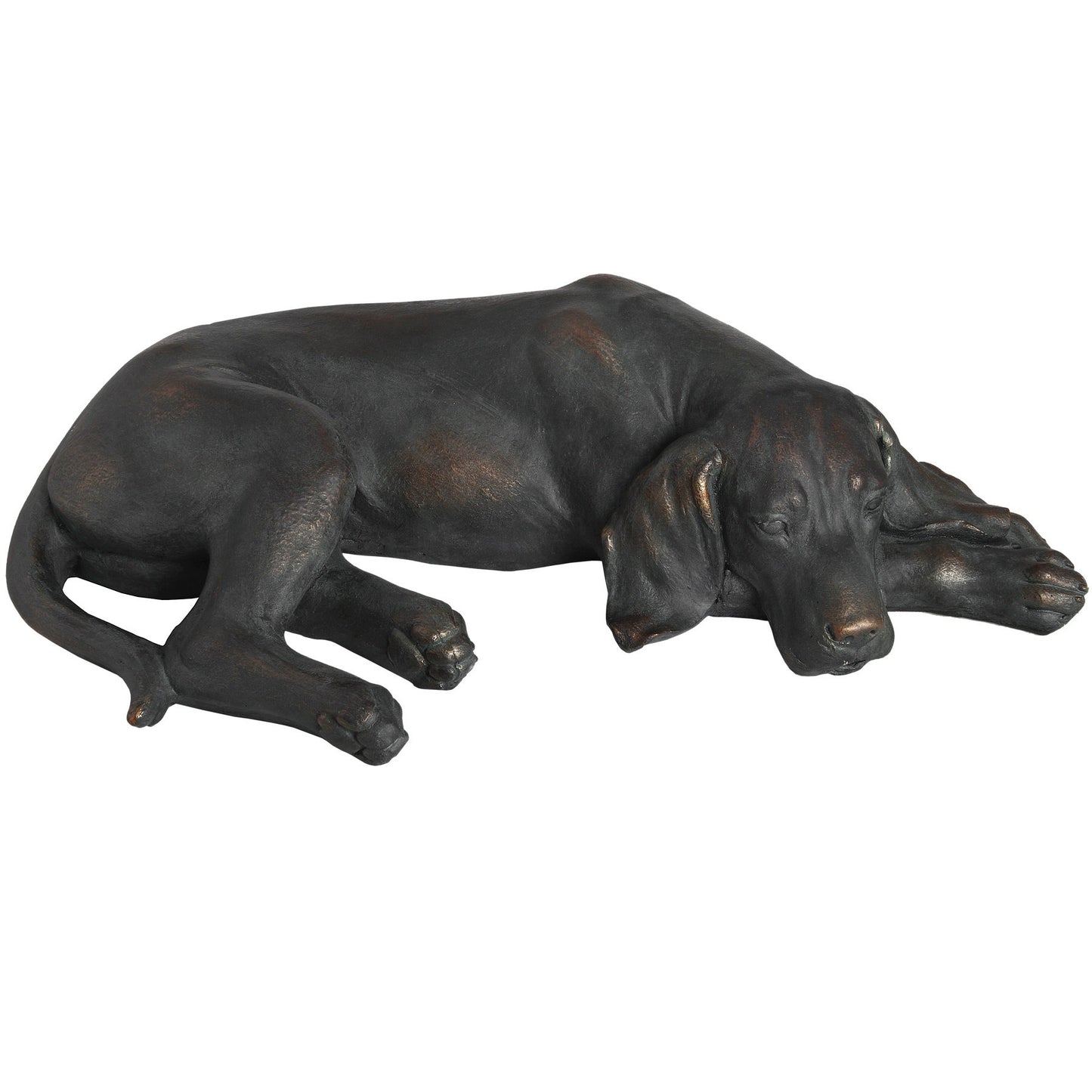 Lazy Spaniel Lying Dog Statue