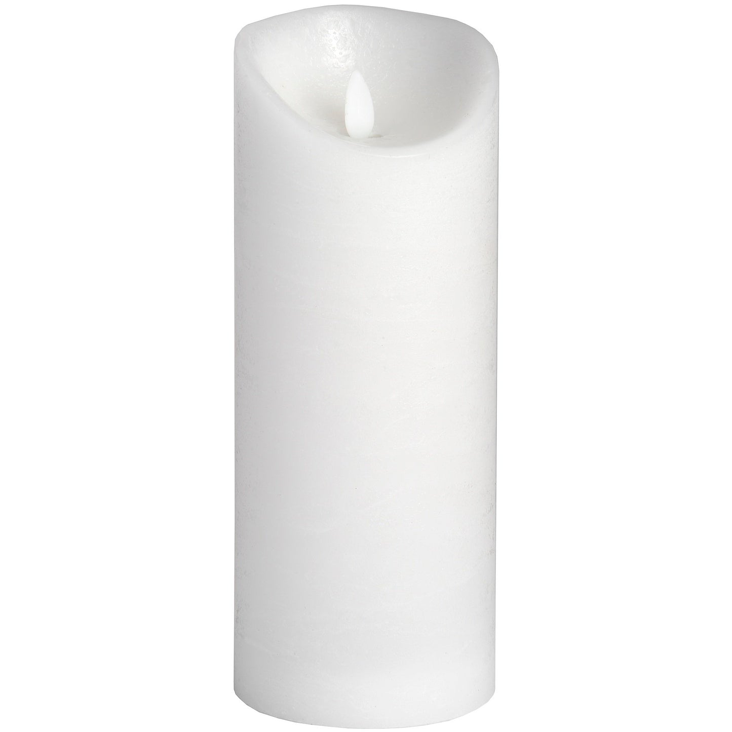Luxe Collection 3.5 x9 White Flickering Flame LED Wax Candle
