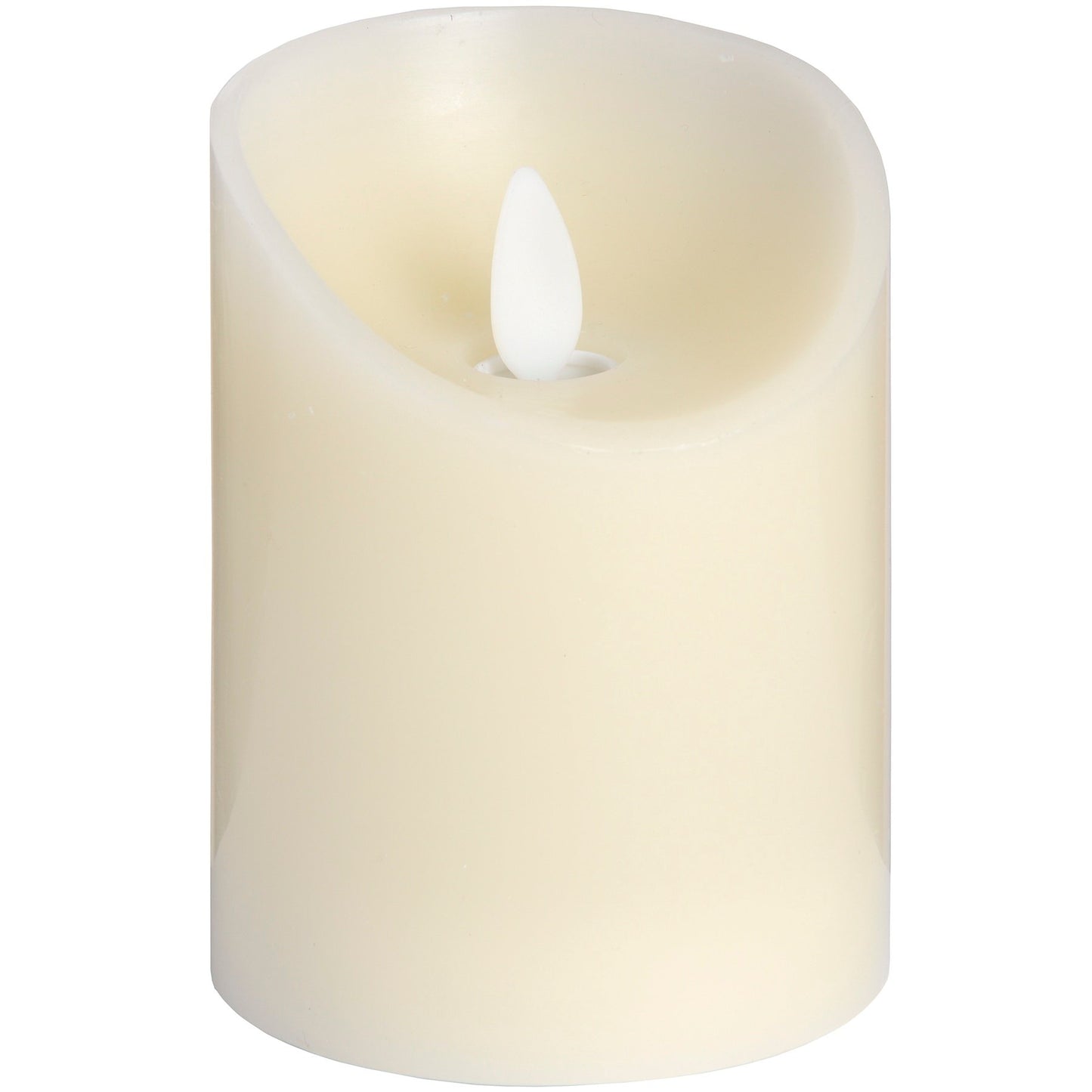 Luxe Collection 3 x 4 Cream Flickering Flame LED Wax Candle
