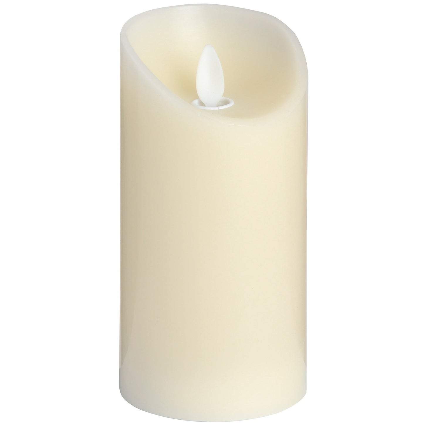 Luxe Collection 3 x 6 Cream Flickering Flame LED Wax Candle