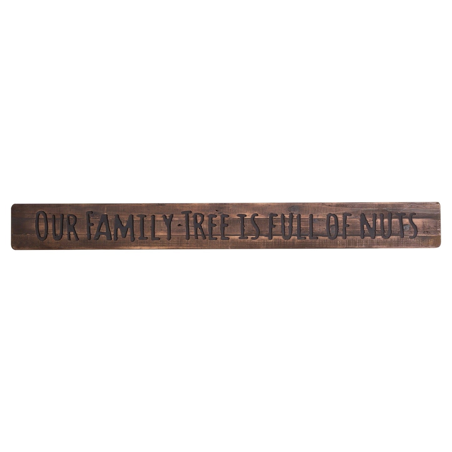 Our Family Tree Rustic Wooden Message Plaque
