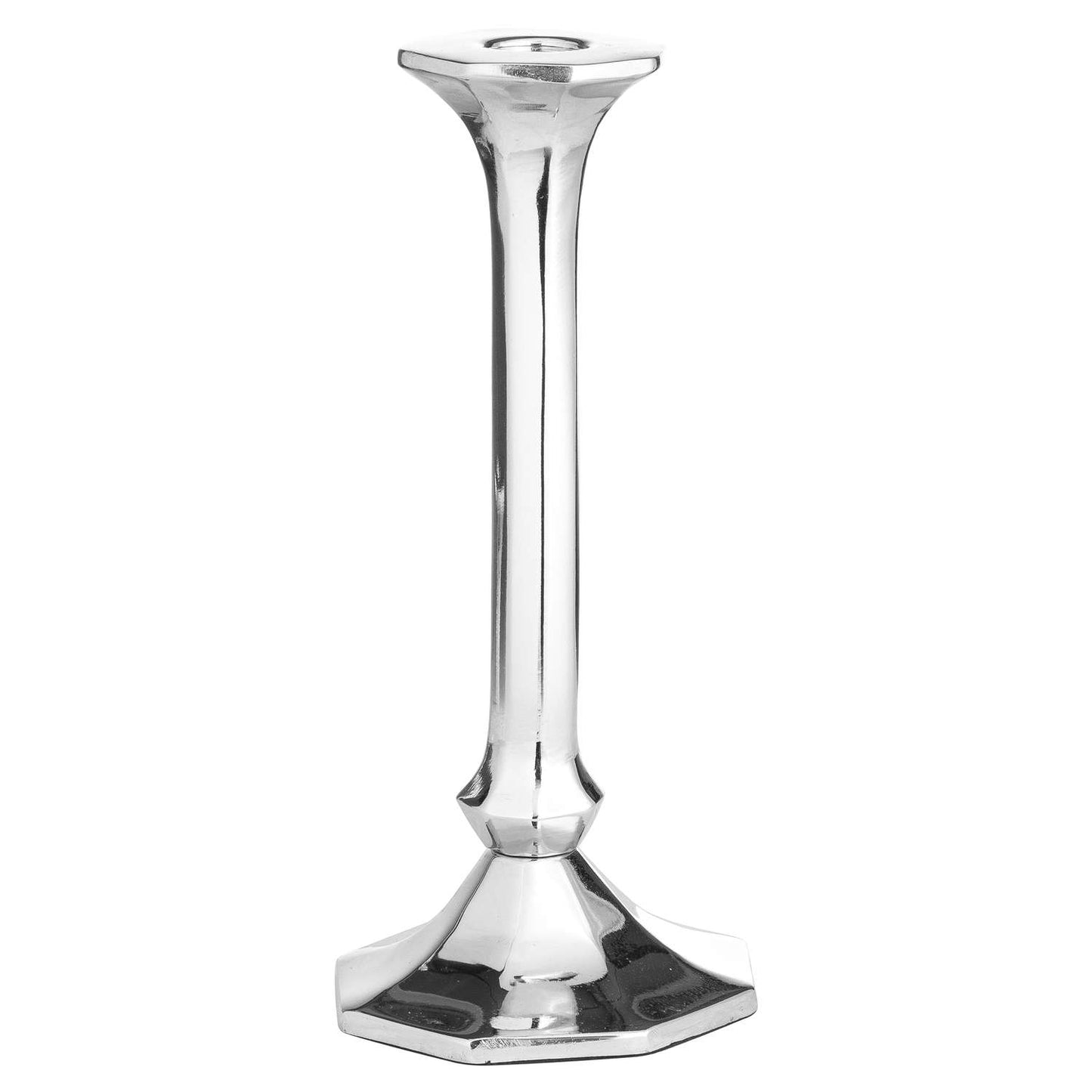 Silver Octagonal Candle Holder