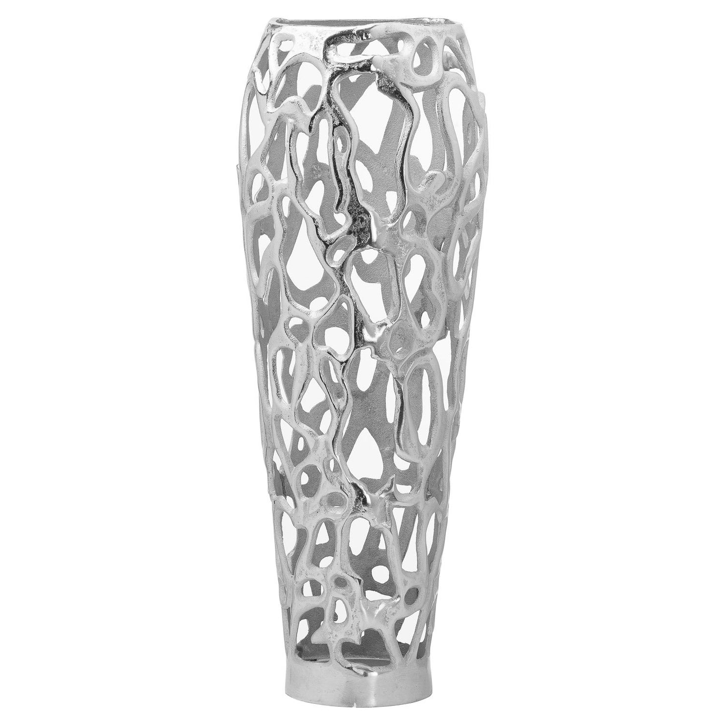 Ohlson Silver Large Perforated Coral Inspired Vase