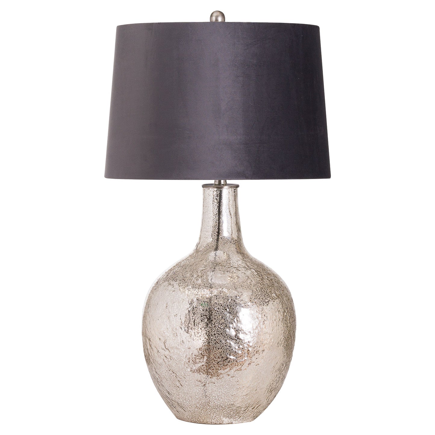 Harmony Table Lamp With Grey Velvet Shade