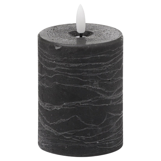 Luxe Collection Natural Glow 3x4 Grey LED Candle
