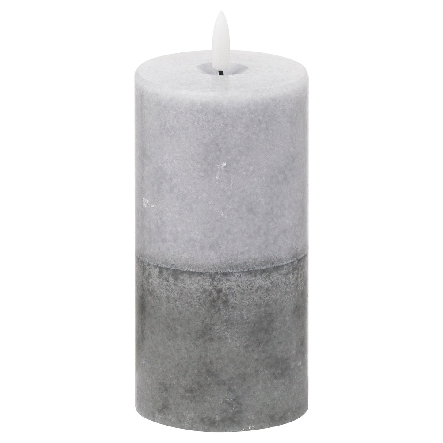 Luxe Collection Natural Glow 3x6 Grey  Dipped LED Candle