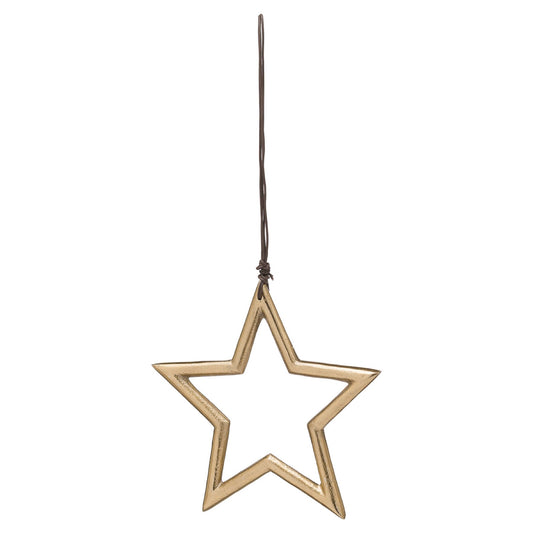 The Noel Collection Hanging Small Brass Star