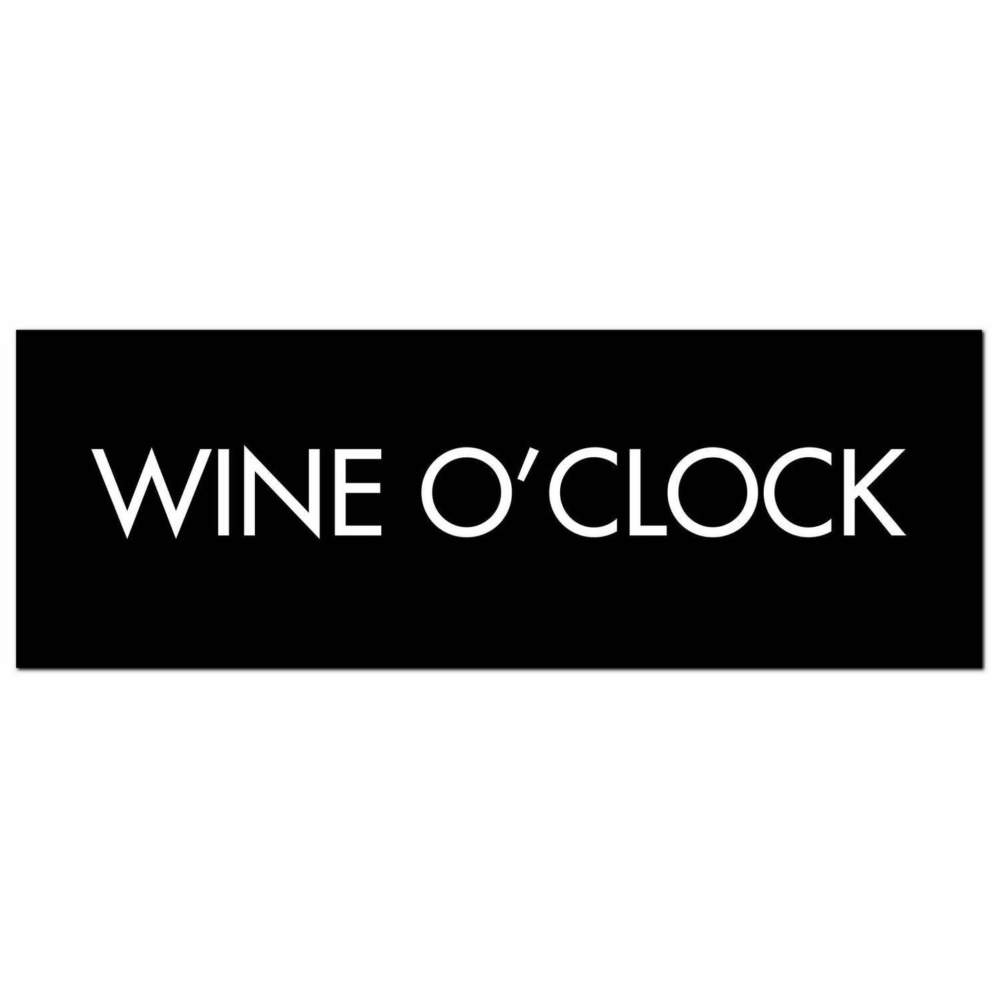 Wine O'Clock Silver Foil Plaque