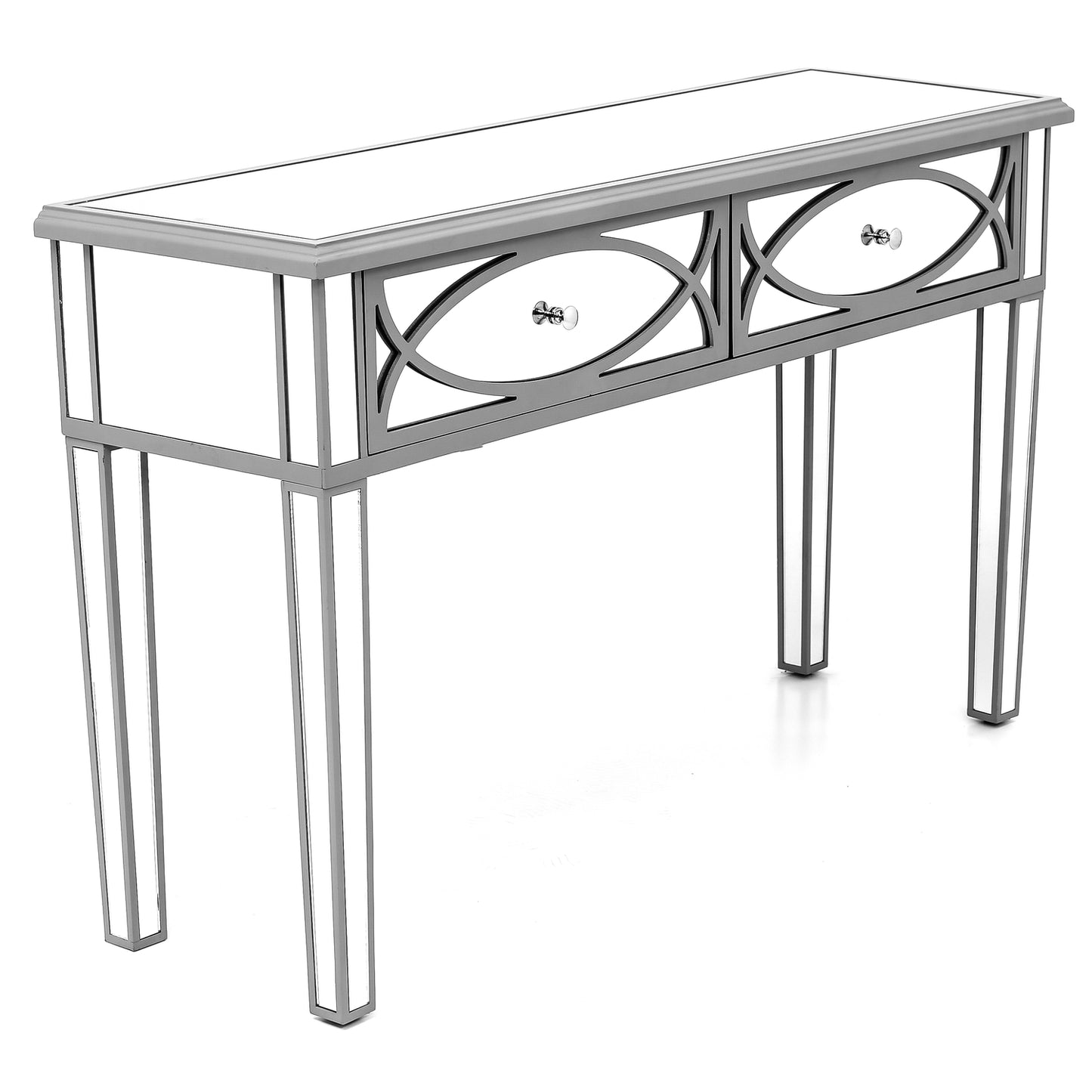 Paloma Collection Mirrored Two Drawer Console