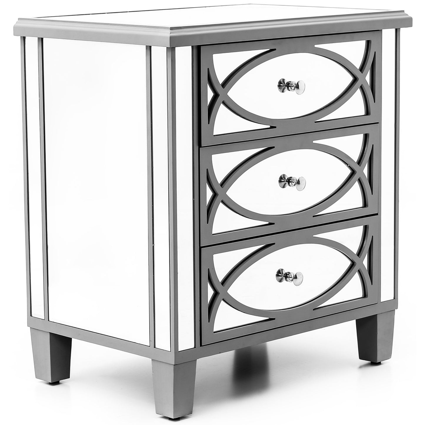 Paloma Collection Mirrored Three Drawer Chest