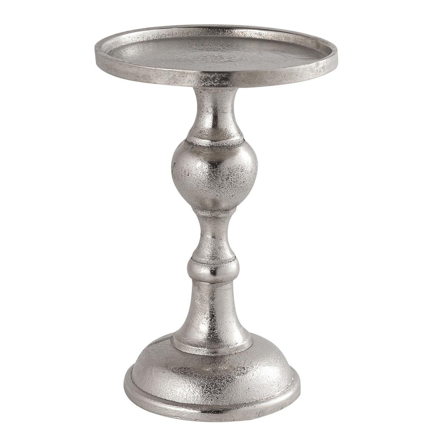 Farrah Collection Silver Large Sqaut Pillar Candle Holder