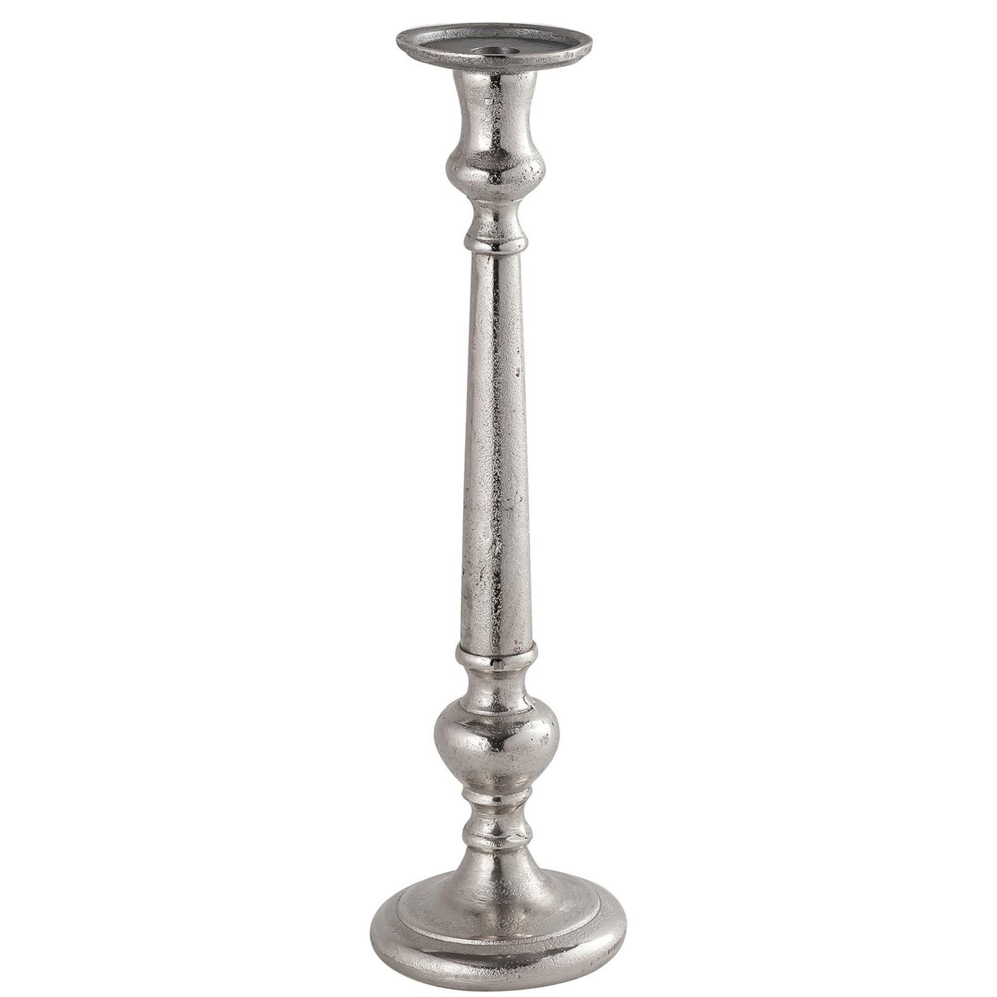 Farrah Collection Large Silver Dinner Candle Holder