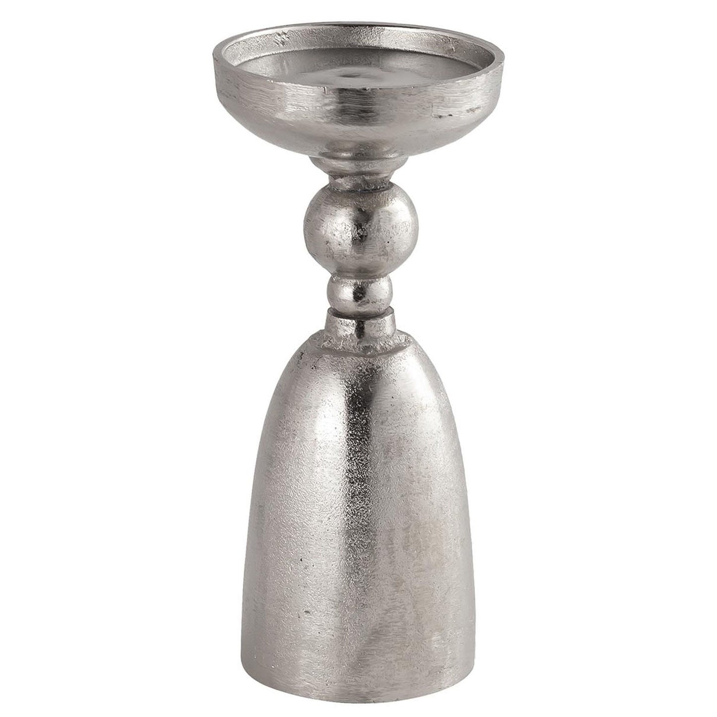 Farrah Collection Silver Medium Pillar Candle Holder