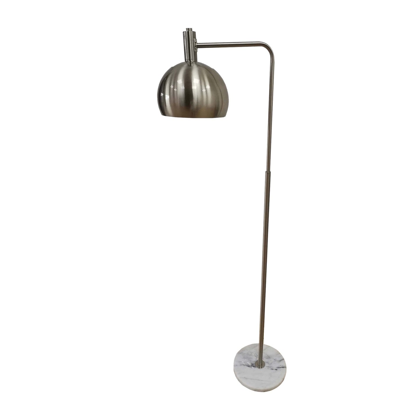 Marble And Silver Industrial Adjustable Floor Lamp