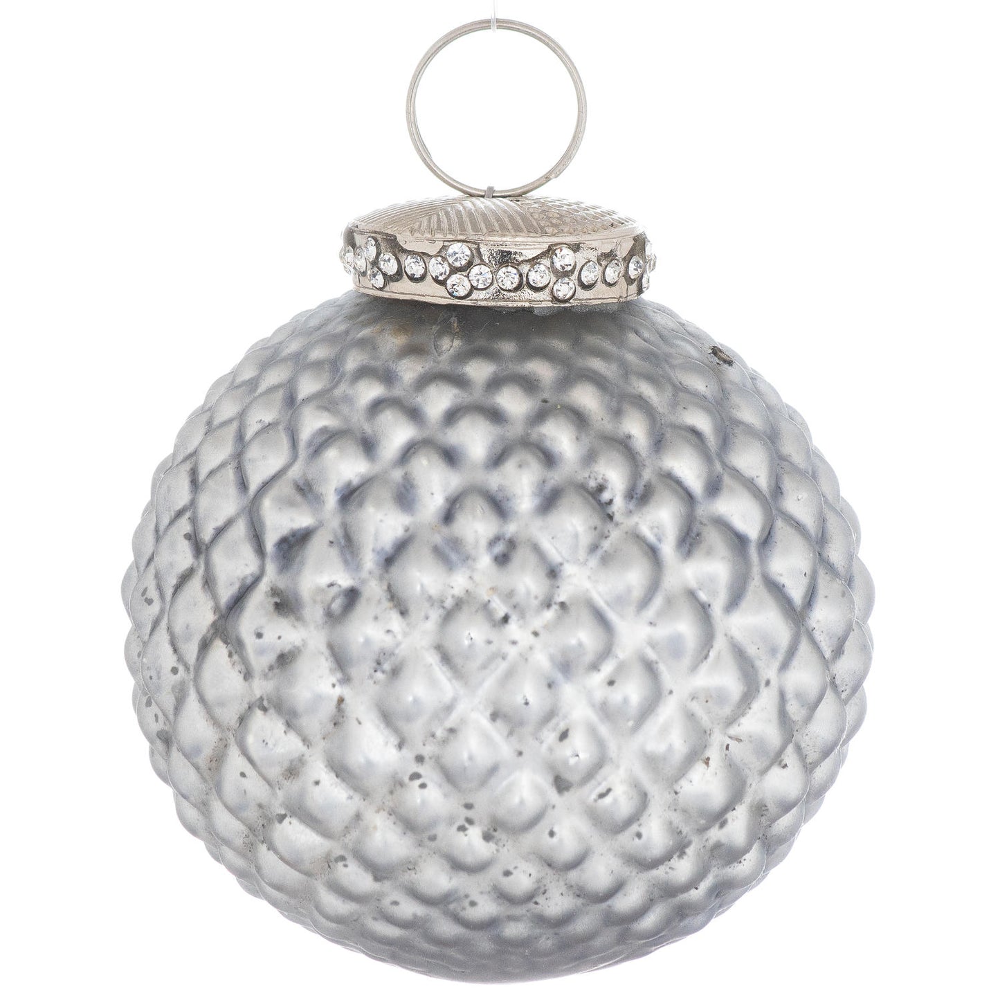 The Noel Collection Mystic Grey Textured Bauble