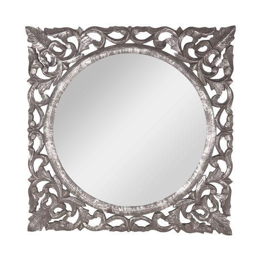 Hand Carved Louis Metallic Large Wall Mirror