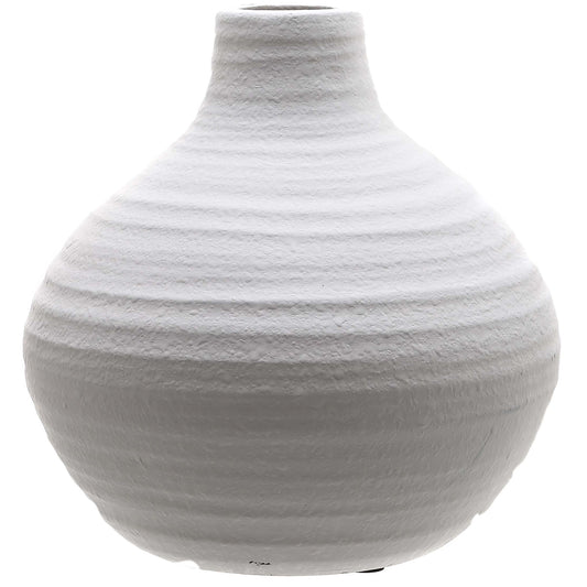 Amphora Matt White Ceramic Vase