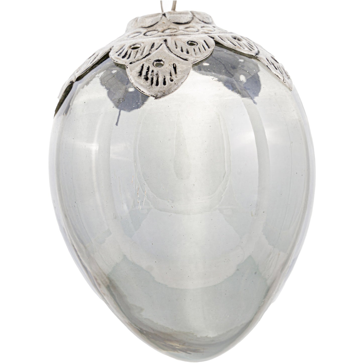 Noel Collection Smoked Midnight Medium Oval Crested Bauble