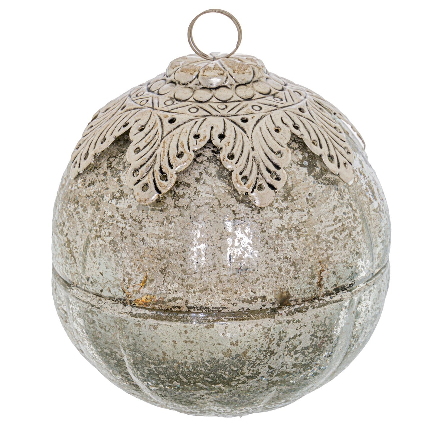 The Noel Collection Mercury Leaf Crested Trinket Bauble