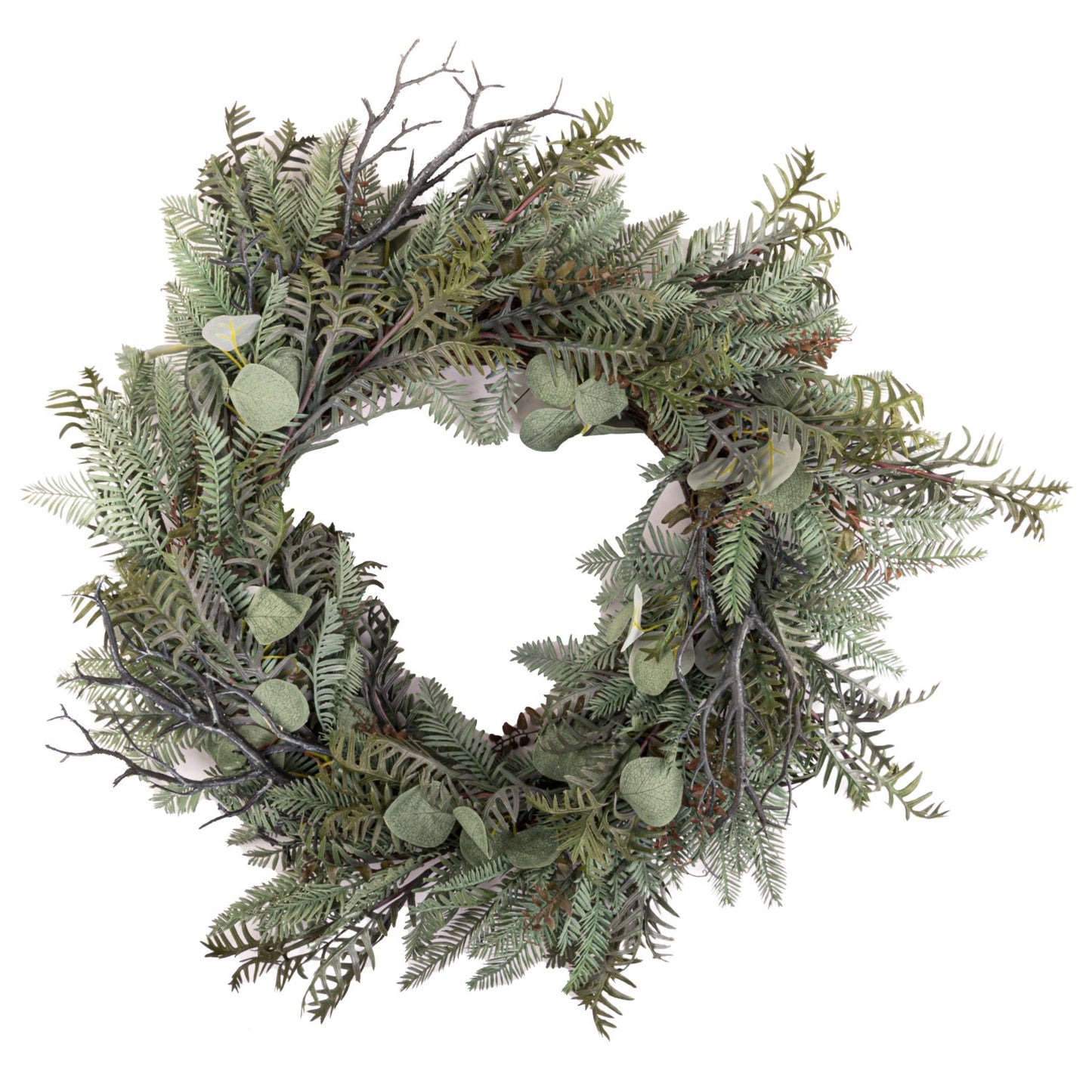 Winter Wreath With Eucalyptus And Fern