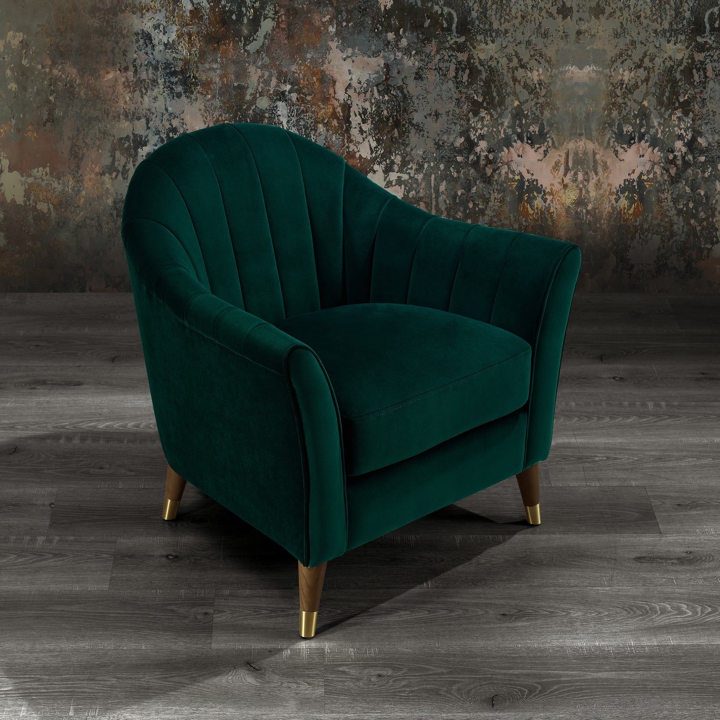 Isabella Accent Chair in Bottle Green