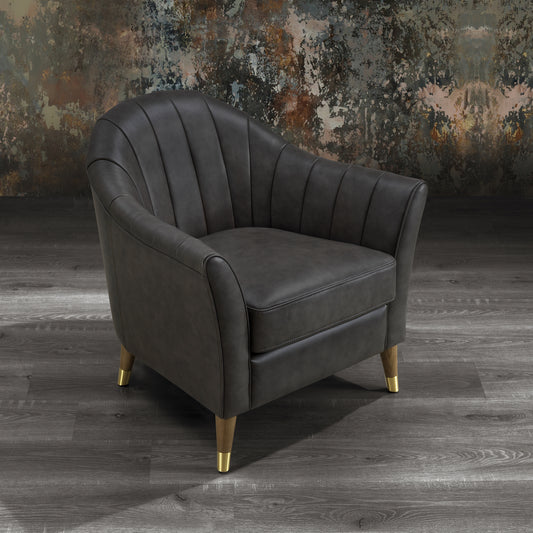 Isabella Accent Chair in Steel