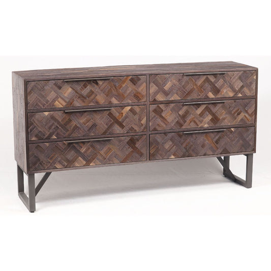 Chair Collection  6 Drawer Chest - Teak & iron