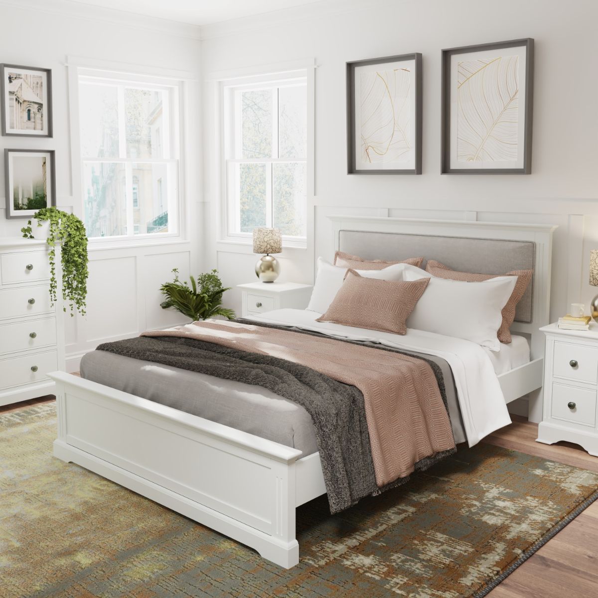 BP Bedroom - White 4'6'' Bed