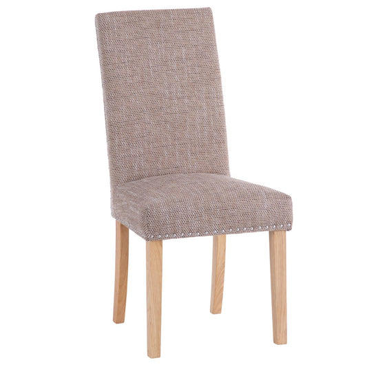 Chair Collection  Studded Dining Chair - Tweed Fabric