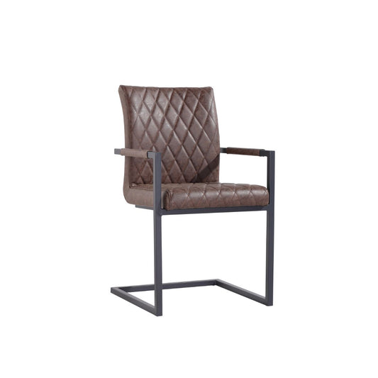Chair Collection Diamond stitch carver chair - Brown