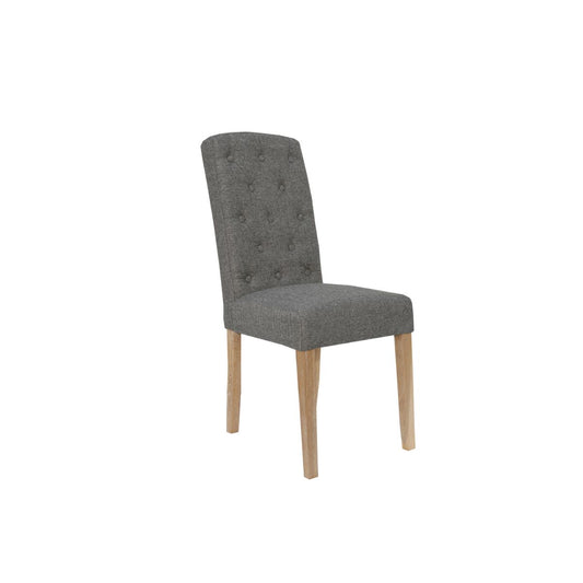 Chair Collection Button Back Upholstered Chair - Dark Grey