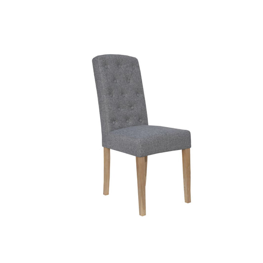 Chair Collection Button Back Upholstered Chair - Light Grey