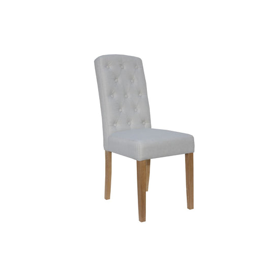 Chair Collection Button Back Upholstered Chair - Natural