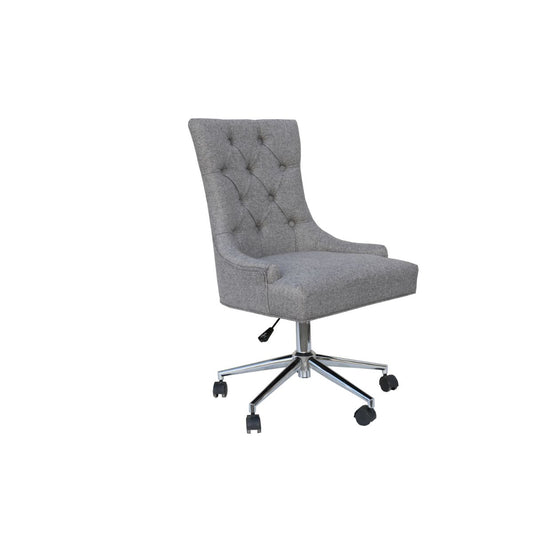 Chair Collection Winged Button Back Office Chair with chrome legs