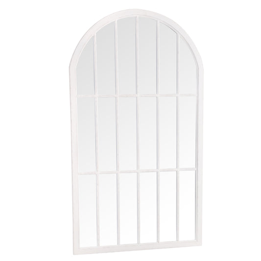 Mirror Collection Large Arched Window Mirror White