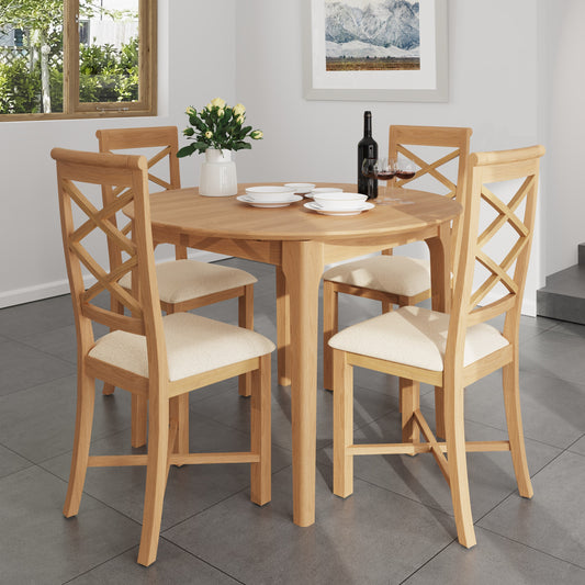 NT Dining Round Butterfly Extendable Table