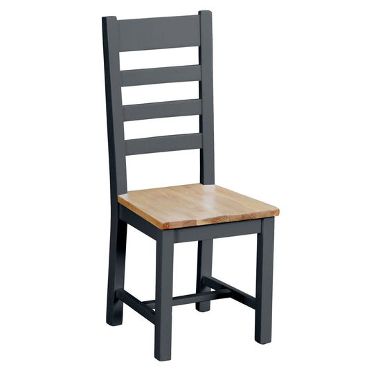 TT Dining-Charcoal Ladder Back Chair Wooden