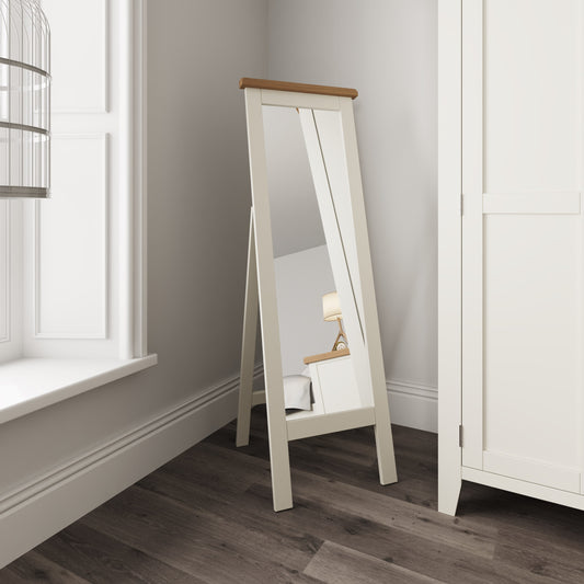 TT Bedroom-White Cheval Mirror