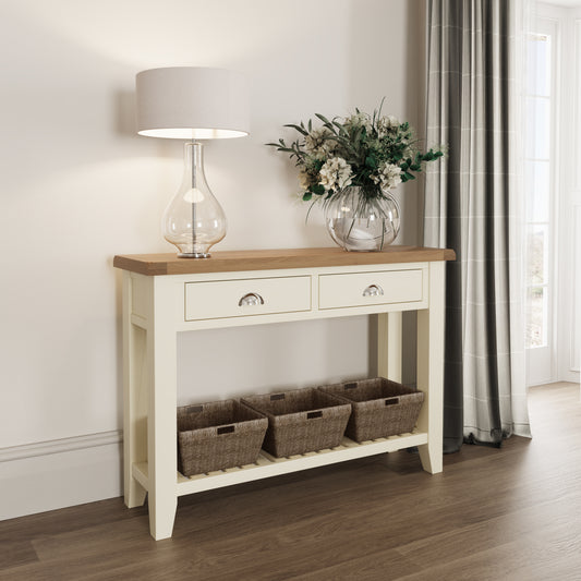 TT Dining-White Large Console Table