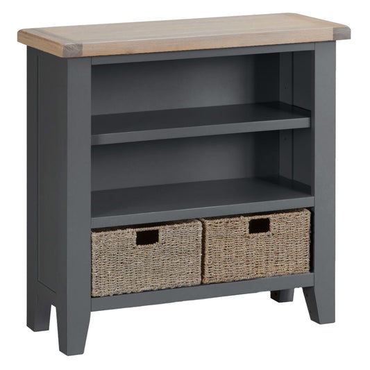 TT Dining-Charcoal Small Wide Bookcase