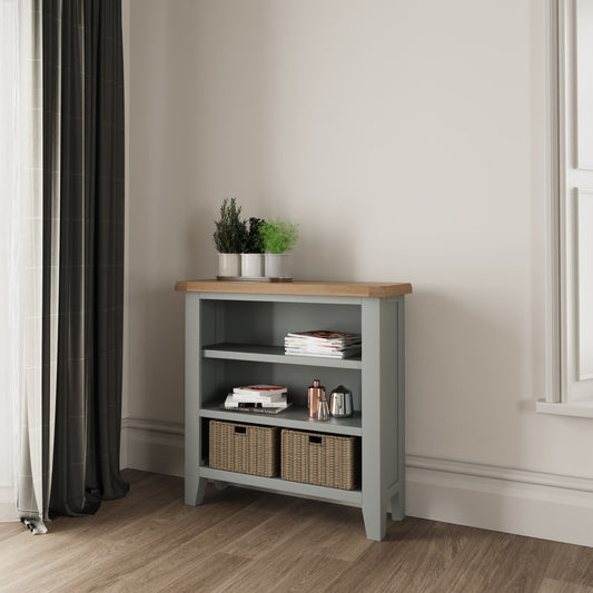 TT Dining-Grey Small Wide Bookcase
